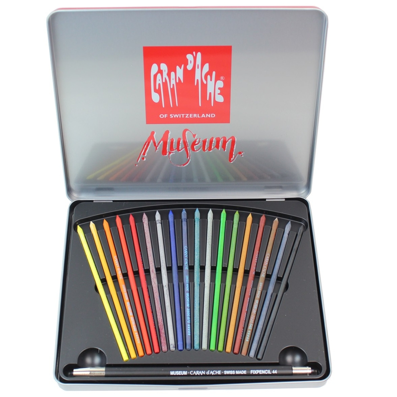 Estojo Caran d'Ache Museum Aquarelle com 18 Lápis