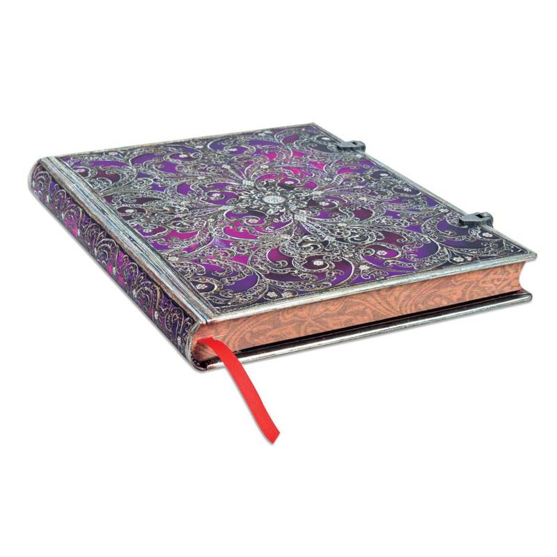 PAPERBLANKS SILVER FILIGREE AUBERGINE ULTRA PAUTADO
